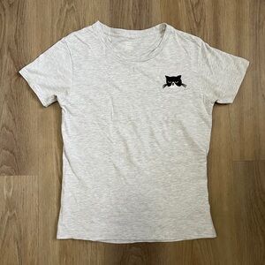 Black Cat Graphic T-Shirt from graniph Japan